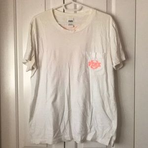 VS Pink White Varsity Shirt